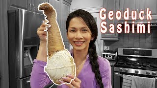 GEODUCK Sashimi Mukbang  The Giant Clam [upl. by Pantin]