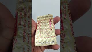 Folic Acid Ip 5mg for Pregnancy Women Iron Tablet  Price  Looks [upl. by Tammany187]