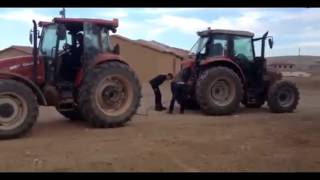 Massey Ferguson 5410 Dyna 4 75 hp VS Case JX 110 110 hp [upl. by Sixla]