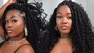 THE BESTEASY KNOTLESS CROCHET GODDESS FAUX LOC TUTORIAL  PROTECTIVE STYLE [upl. by Arlana]