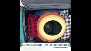 How To Pack A Fedora  Packing explore travel [upl. by Enirehs]