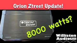 Orion Ztreet ZO80001D 8000 watt MAX Amp  Update Amp Dyno Test [upl. by Zerep]