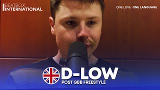 DLOW 🇬🇧  Post GBB Freestyle  Grand Beatbox Battle 2021 [upl. by Xylon]