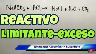 Reactivo Limitante y en Exceso Paso a Paso [upl. by Suzanne]