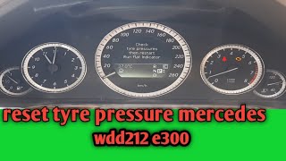 cara riset atau reset tyre pressure mercedes benz w212 eclas e300 [upl. by Avenej]