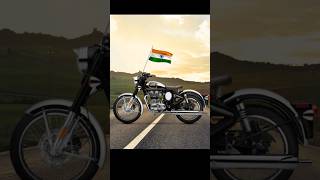 Night Ride On Royal Enfield classic 350 with Indian Flag shortvideos youtubeshorts [upl. by Attenyt]