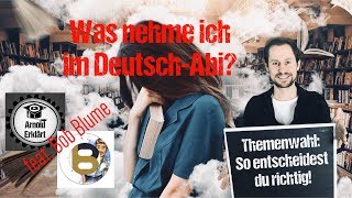 Das nimmst DU im DeutschAbi 2020 Themenwahl Abitur BW  die Anlageberatung  FEAT BOB BLUME [upl. by Anifares]