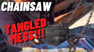 How to Untangle a Chainsaw Chain [upl. by Suiraj988]