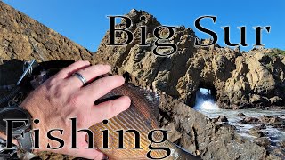 Big Sur California Surf amp Rock Fishing Perch Honey Hole [upl. by Meilen]