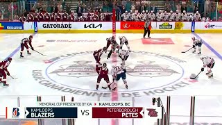 Kamloops Blazers vs Peterborough Petes Roundrobin  2023 Memorial Cup [upl. by Aihsakal]