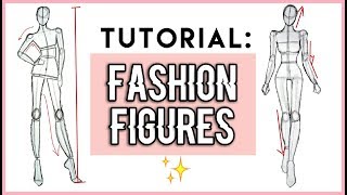 How to draw  Fashion Figures For beginners ✧。°₊·ˈ∗♡∗ [upl. by Onateyac382]