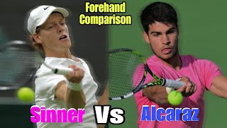 Carlos Alcaraz Vs Jannik Sinner Forehand Comparison  Who Is Better [upl. by Peers]