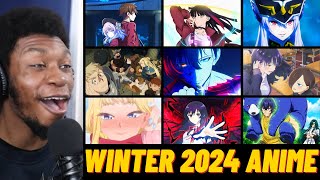 Reacting to EVERY Winter Anime 2024 Trailer [upl. by Dari290]