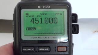 Icom IC R20 Basic Operations  Frequency input and mode settings [upl. by Mohsen]