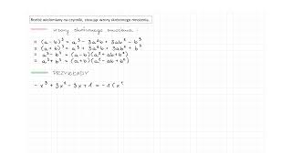 8127s167ZP2OE Rozłóż wielomiany na czynniki stosując wzory skróconego mnożenia [upl. by Aihsad]