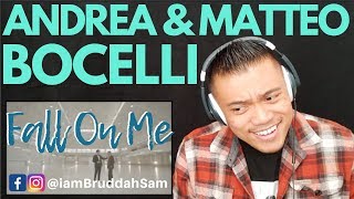 ANDREA amp MATTEO BOCELLI singing FALL ON ME  Bruddah Sams REACTION vids [upl. by Drice]