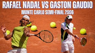 RAFAEL NADAL VS GASTON GAUDIO  2006 MENS MONTE CARLO SEMIFINAL [upl. by Eimyaj]