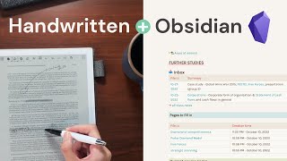 Academic HANDWRITTEN notes in OBSIDIAN  iPad  Remarkable  Boox friendly workflow  ft Supernote [upl. by Vannie]