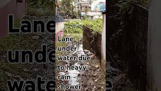 Lane under water due to heavy rain shower httpswwwyoutubecomchannelUCdUZ9zKeBkP8oH7ioqpKCeg [upl. by Airla]