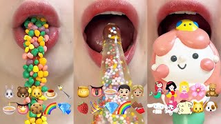 asmr 1HOUR EMOJI FOOD CHALLENGE MUKBANG 1시간 이모지 챌린지 먹방 모음집 eating sounds [upl. by Salomo]