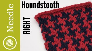 How to Knit Houndstooth  Fair Isle [upl. by Rockafellow]