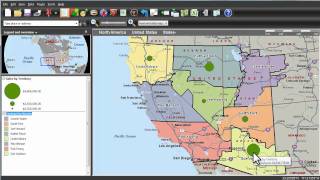 Microsoft MapPoint  Visualizing Sales Results Based on Territory [upl. by Natika625]