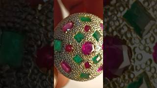 Men ring natural emerald rubynaturalgemstone emeraldstones ruby [upl. by Cleodell]