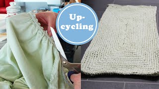 Bettlaken Upcycling  DIY Bändchengarn zum Häkeln oder Stricken [upl. by Kristoffer]