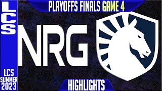 NRG vs TL Highlights Game 4  LCS Summer 2023 Championship Finals  NRG Esports vs Team Liquid G4 [upl. by Nylyak]