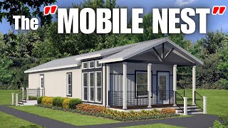 ULTRA SWEET mobile home w tiny house VIBES Also extra WIDE Prefab House Tour [upl. by Alhan316]