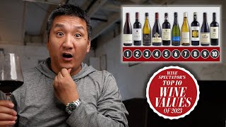 WINE SPECTATORs Top 10 WINE VALUES of 2023 REACTION [upl. by Lierbag16]