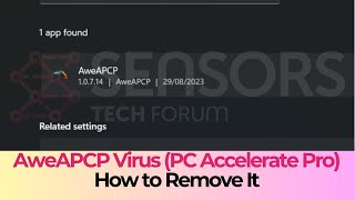 AWEAPCP Virus Installs PC Accelerate Pro  Removal Guide [upl. by Lauhsoj]