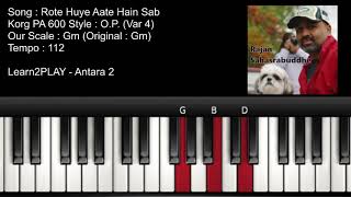 Rote Huye Aate Hain Sab Muqaddar Ka Sikandar Title Song  Piano Tutorial  Slow Play  Easy Piano [upl. by Gnoix]