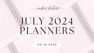 JULY 2024 PLANNERS • 0412 • Buy a Planner Get a Kit FREE • July 2024 Collection  Tropical Release [upl. by Rowena295]