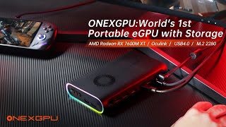 OneXGPU Worlds 1st Portable eGPU with Storage [upl. by Stiegler]