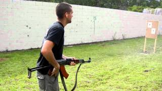 Bumpfiring an Izhmash Type III AKS47 [upl. by Anilet]