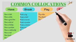 List of common collocations  how to learn common collocations [upl. by Eckel]