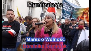 Marsz o Wolność 100 tyś zł przeznaczonych na seniorów Dominika Dominiak 10102020 r [upl. by Yannodrahc]