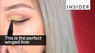 This makeup artist applies a perfect cat eye in seconds [upl. by Leruj]