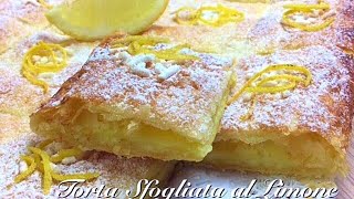 TORTA SFOGLIATA CON CREMA AL LIMONE ricetta facile e Veloce TUTTI A TAVOLA [upl. by Aliber]