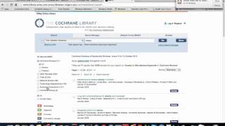 Search Cochrane Library [upl. by Largent]