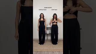 STYLING A BODYSUIT with and without the VIRAL BODYSUIT HACK 😱 Save for later fashionhacks fashion [upl. by Goeger]