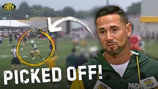 Packers head coach Matt LaFleur breaks down Jordan Love Interception [upl. by Hollis]