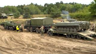 3 Tatra 813 und 815 ziehen BMP auf Tieflader Tag der TechnikShow Mahlwinkel 2012 [upl. by Eemak]