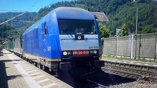 Züge in Oberaudorf am Bahnhof 06072021 in 4K [upl. by Yunick]