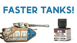 Tamiya Panel Line Accent Color for Warhammer vehicles [upl. by Helm]