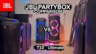 JBL Partybox 710 vs Ultimate  Sound comparison 40 Volume [upl. by Alyhc]