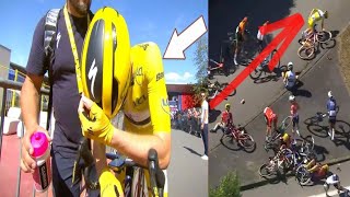 quotChaos Strikes Tour de France Femmes 2024 Stage 5 Yellow Jersey Holder Demi Vollering Crashesquot [upl. by Isidro]