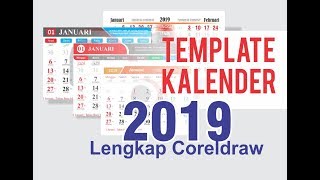 Template Kalender 2019 Lengkap Coreldraw [upl. by Atirahs]