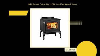 MFP Drolet Columbia II EPA Certified Wood Stove 65000 BTU In Black [upl. by Ettevy243]